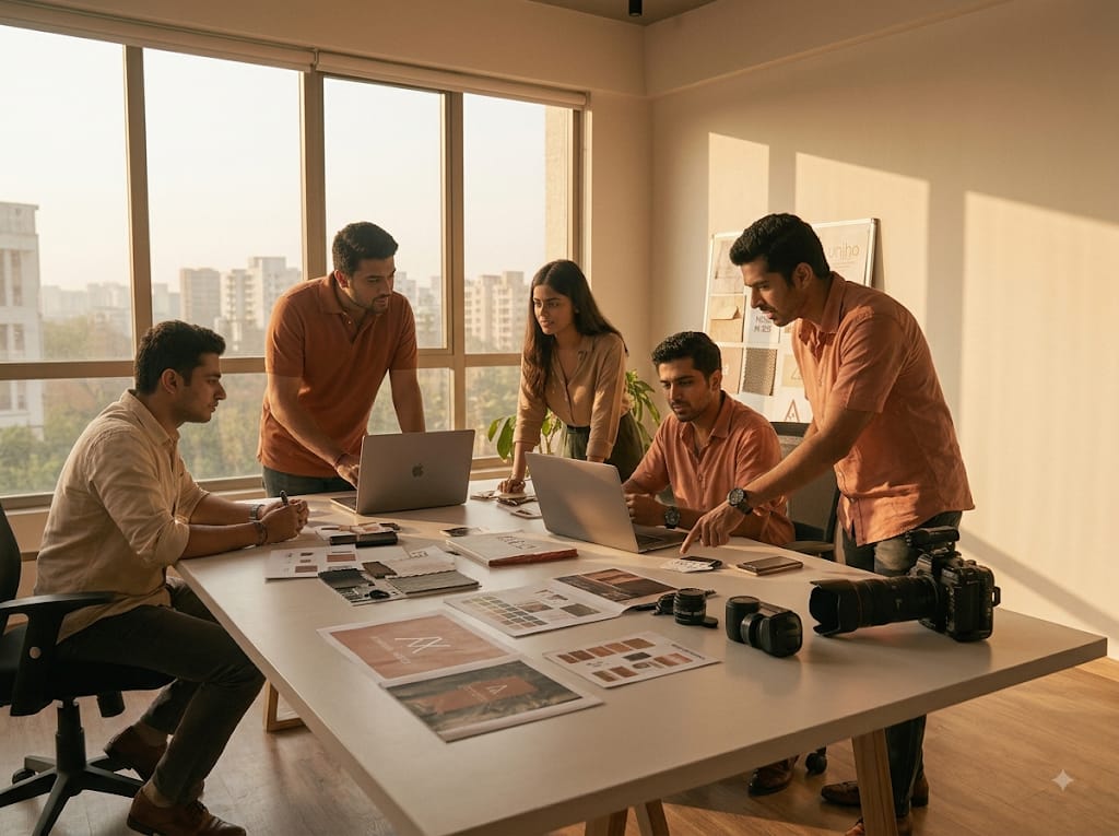 The NorthBound Creative team collaborating on a campaign